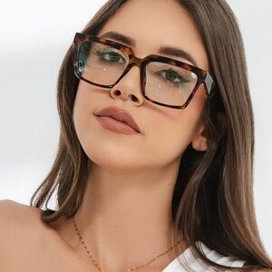 Tortoise Shell Women's Fashion Glasses (blue light)